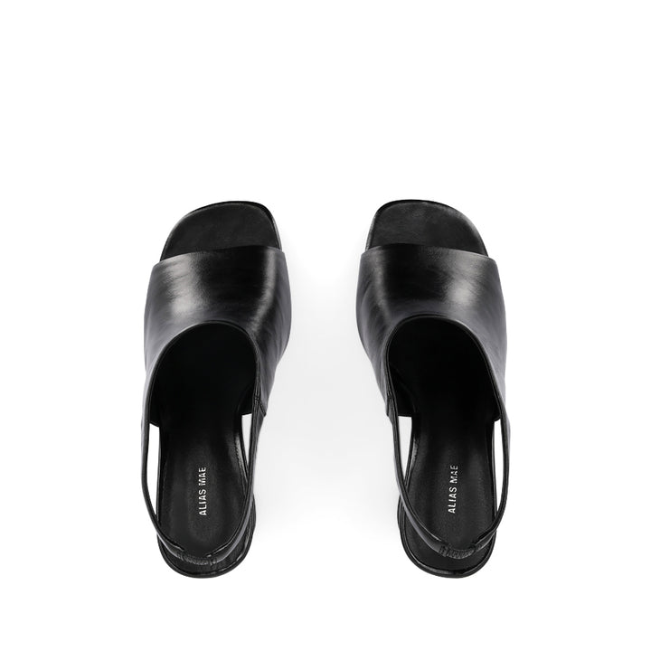 JACKIE - BLACK CRINKLE LEATHER
