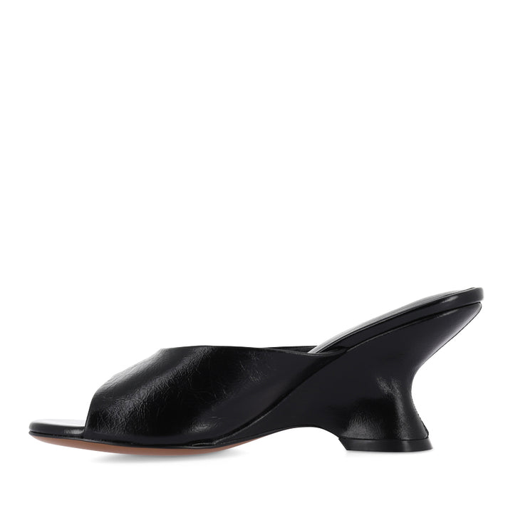 MINA - BLACK OILY CRINKLE LEATHER