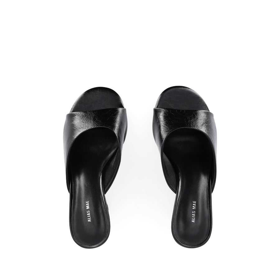 MINA - BLACK OILY CRINKLE LEATHER