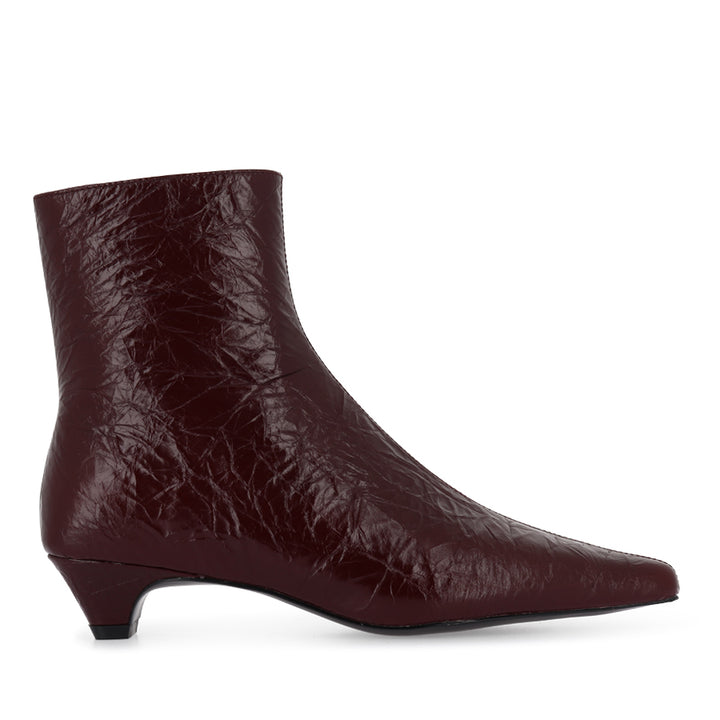TABITHA - BURGUNDY CRINKLE LEATHER