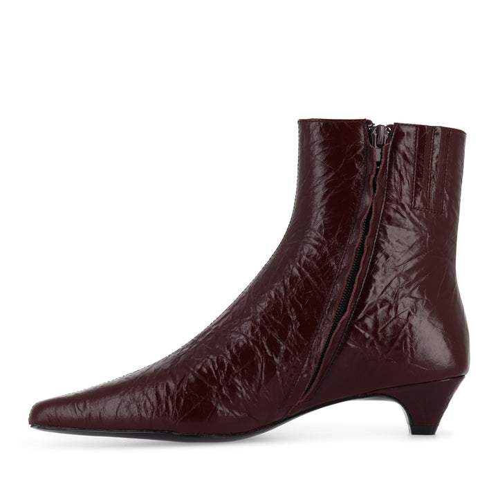 TABITHA - BURGUNDY CRINKLE LEATHER