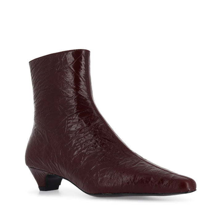 TABITHA - BURGUNDY CRINKLE LEATHER