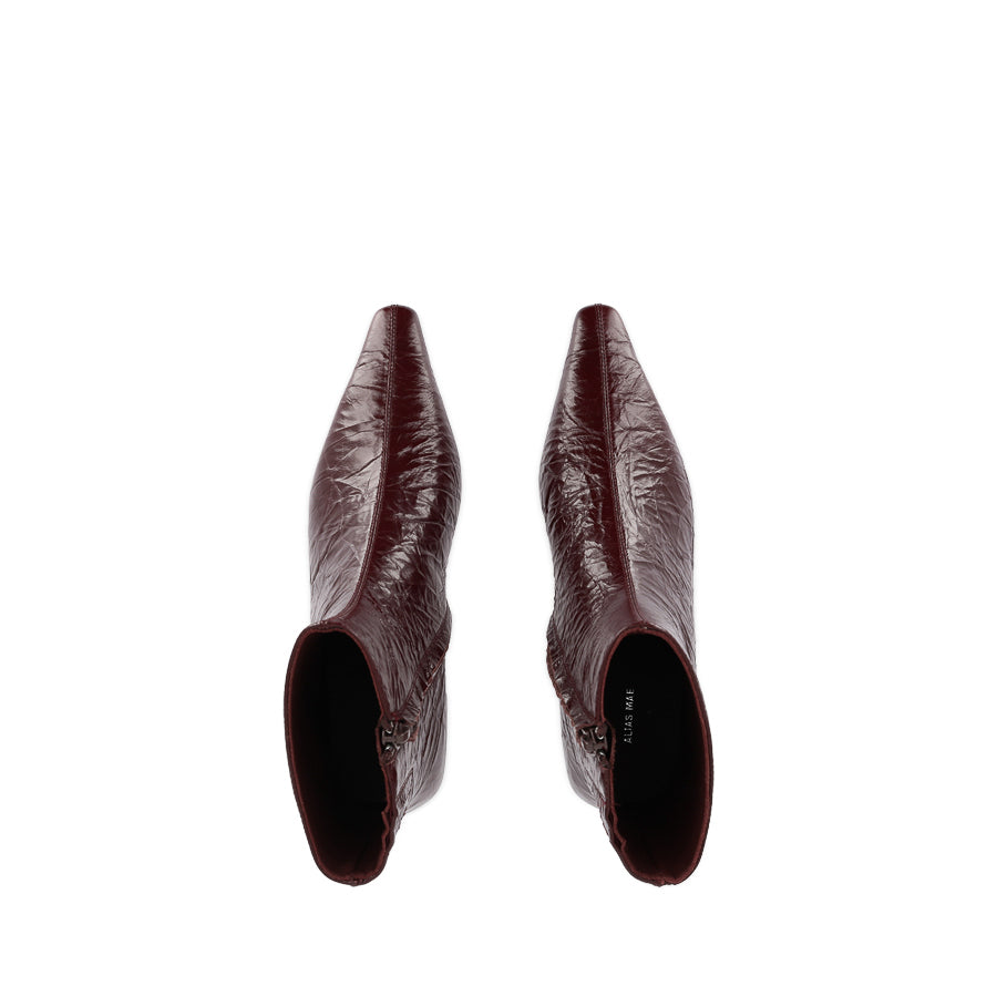TABITHA - BURGUNDY CRINKLE LEATHER