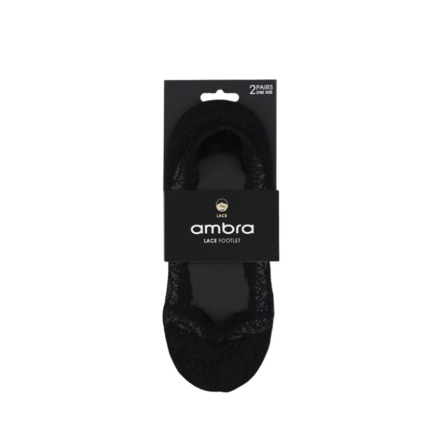 2PP LACE FOOTLET - BLACK