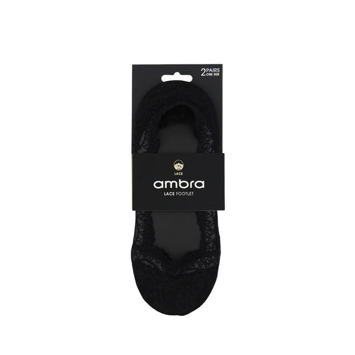 2PP LACE FOOTLET - BLACK