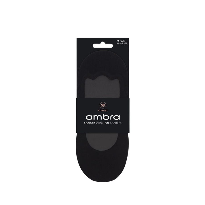 BONDED CUSHION FOOTLET 2 PACK - BLACK