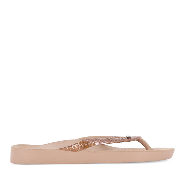 ARCH SUPPORT SHIMMER THONGS - BRONZE SHIMMER