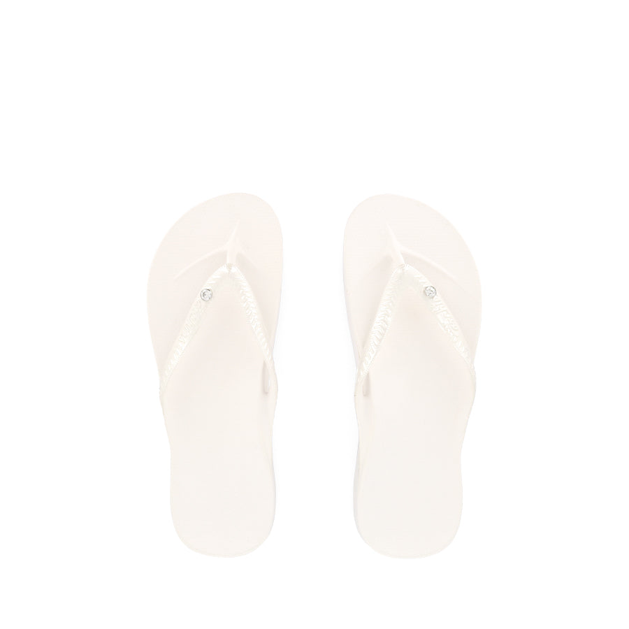 ARCH SUPPORT SHIMMER THONGS - PEARL SHIMMER