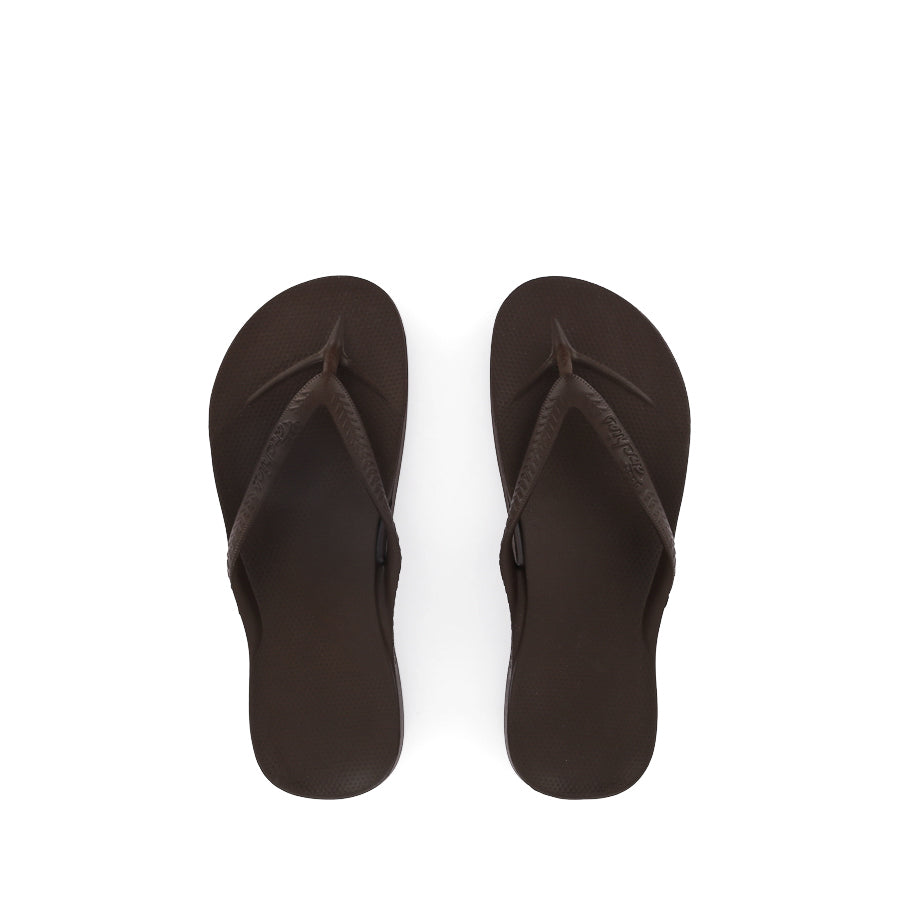 ARCH SUPPORT THONGS - BROWN