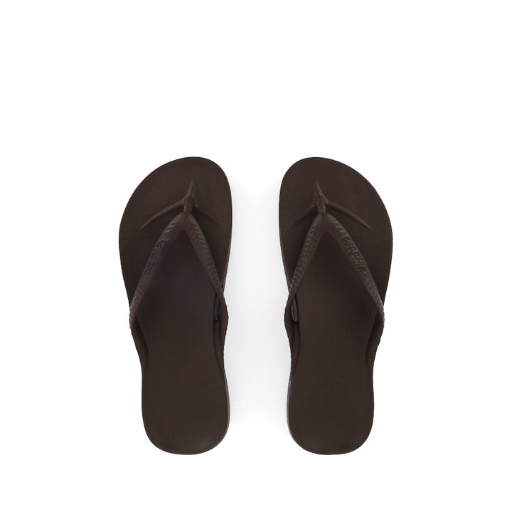 ARCH SUPPORT THONGS - BROWN