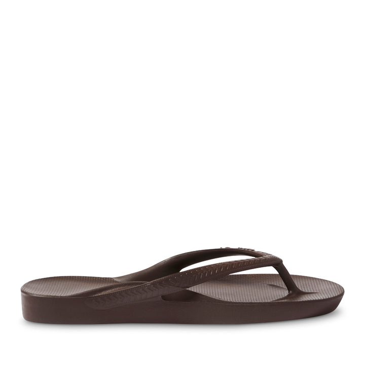ARCH SUPPORT THONGS - BROWN