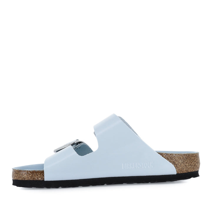 ARIZONA BIG BUCKLE - HIGH SHINE BABY BLUE LEATHER