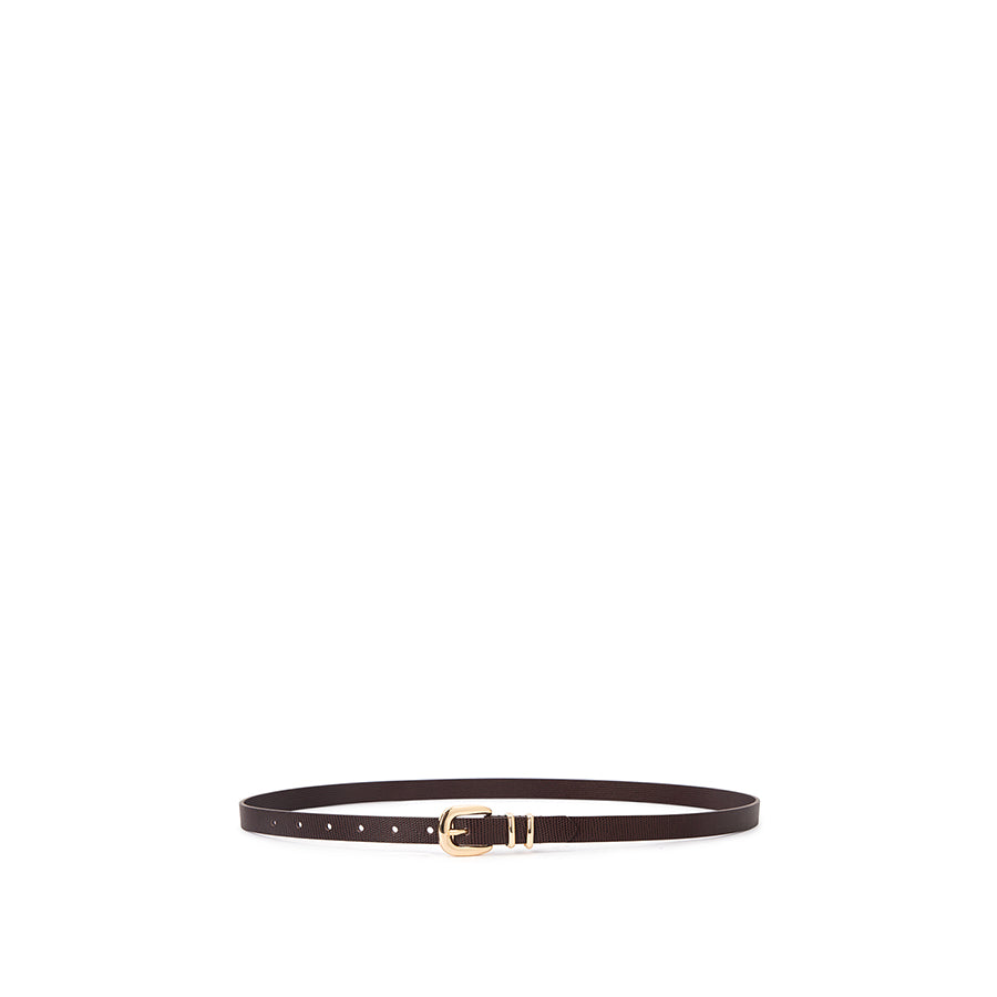 ADELE BELT - CHOCOLATE LIZARD LEATHER