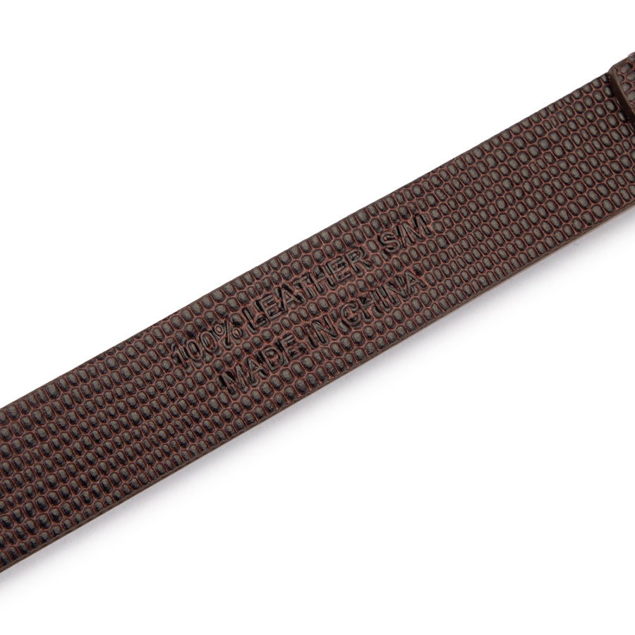 ADELE BELT - CHOCOLATE LIZARD LEATHER