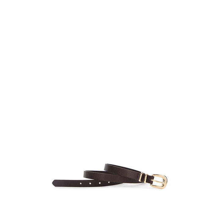 ADELE BELT - CHOCOLATE LIZARD LEATHER