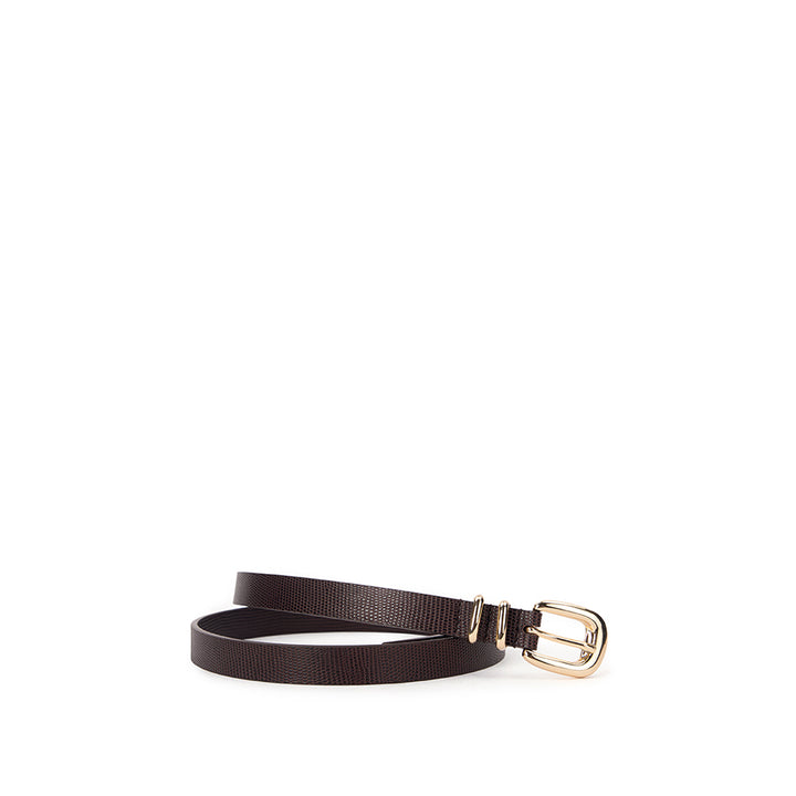 ADELE BELT - CHOCOLATE LIZARD LEATHER