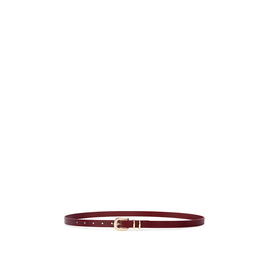 ADELE BELT - GARNET LIZARD LEATHER