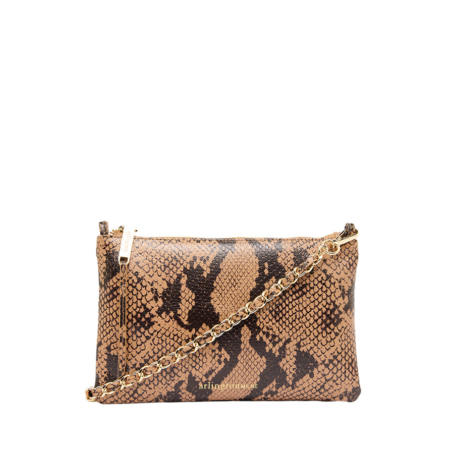 MOLLY CROSSBODY - CAMEL PYTHON