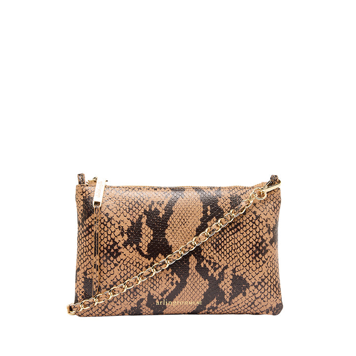 MOLLY CROSSBODY - CAMEL PYTHON