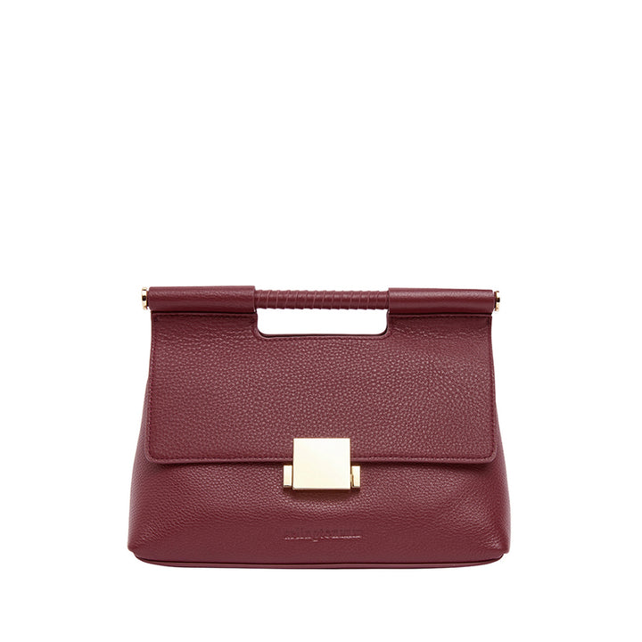 PAYTON HANDBAG - BURGUNDY PEBBLE LEATHER