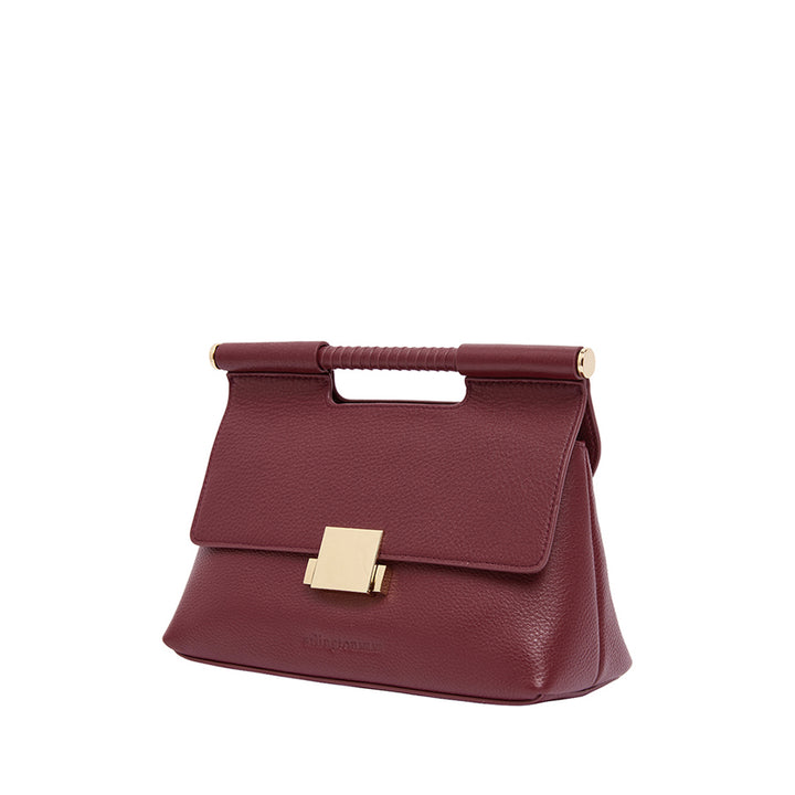 PAYTON HANDBAG - BURGUNDY PEBBLE LEATHER