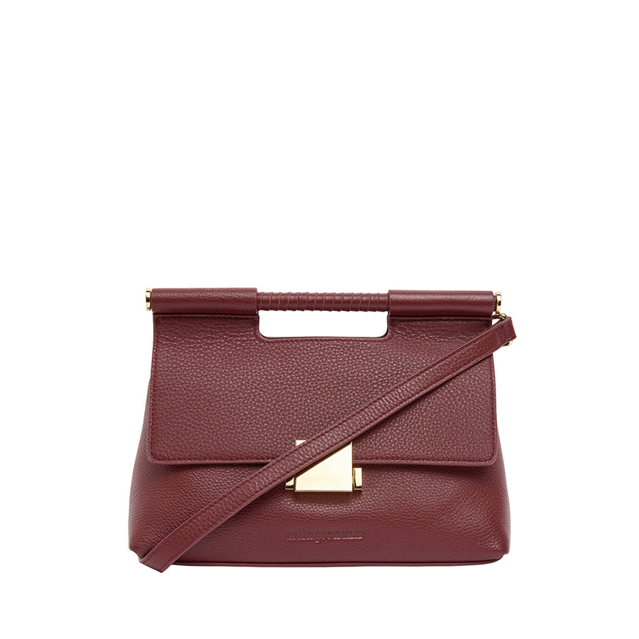 PAYTON HANDBAG - BURGUNDY PEBBLE LEATHER
