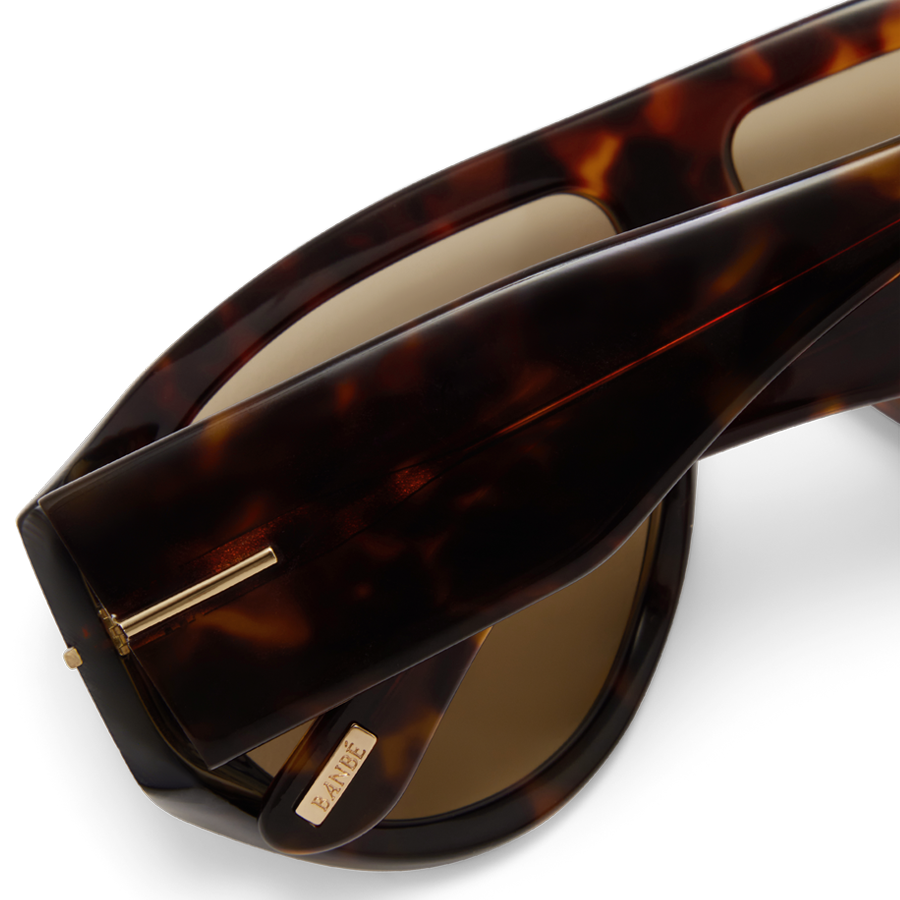THE AMELIA - DARK HAVANA TORT-DARK YELLOW