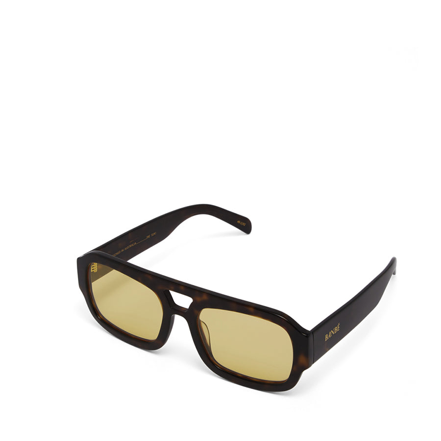 THE SUKI - DARK HAVANA TORT-YELLOW