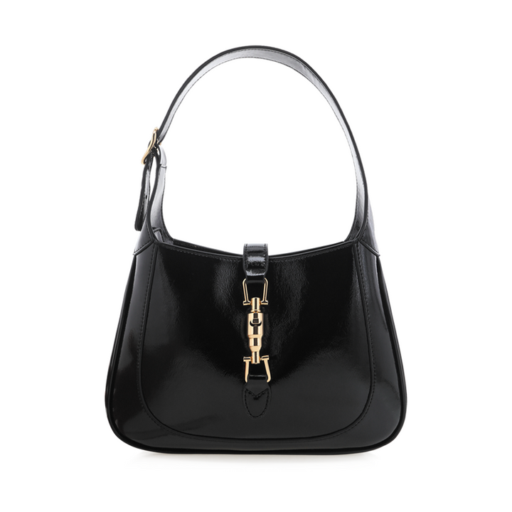 ALIX SHOULDER BAG - BLACK CRINKLE PATENT