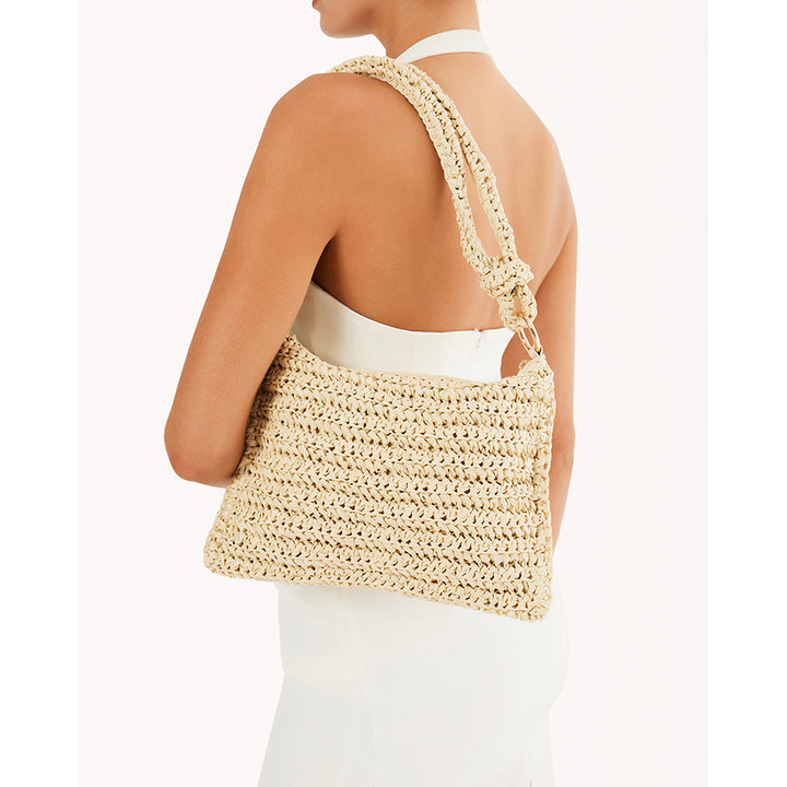 AQUILA SHOULDER BAG - NATURAL RAFFIA