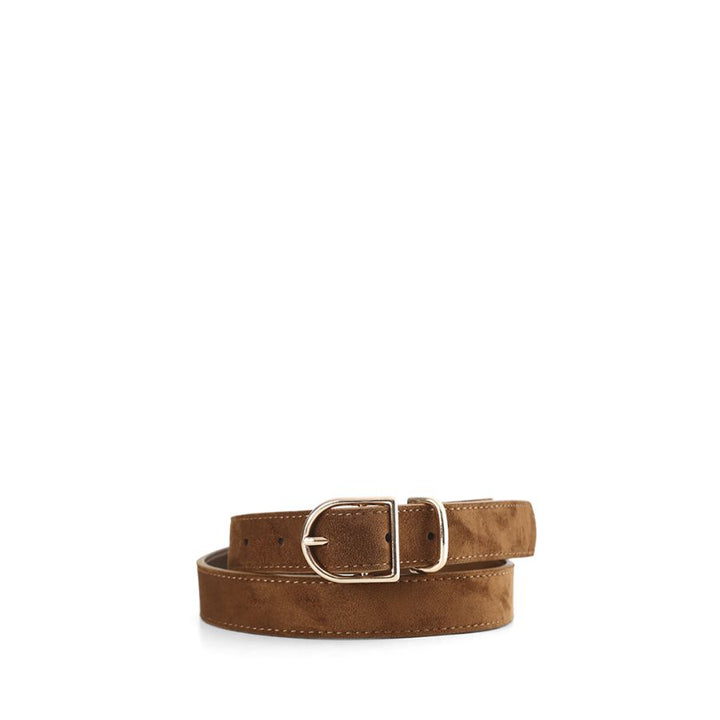 CYLLA BELT - TAN SUEDE-GOLD