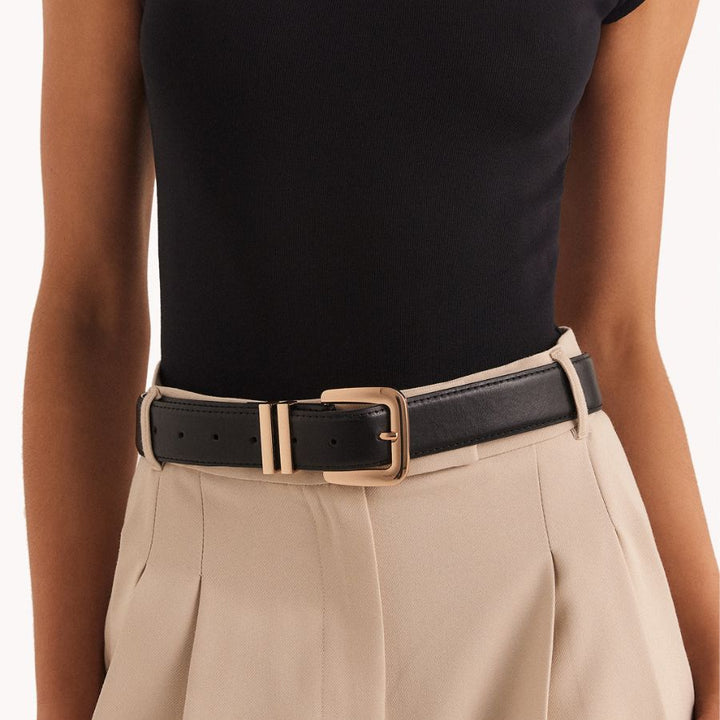 DAHLIA BELT - BLACK/GOLD