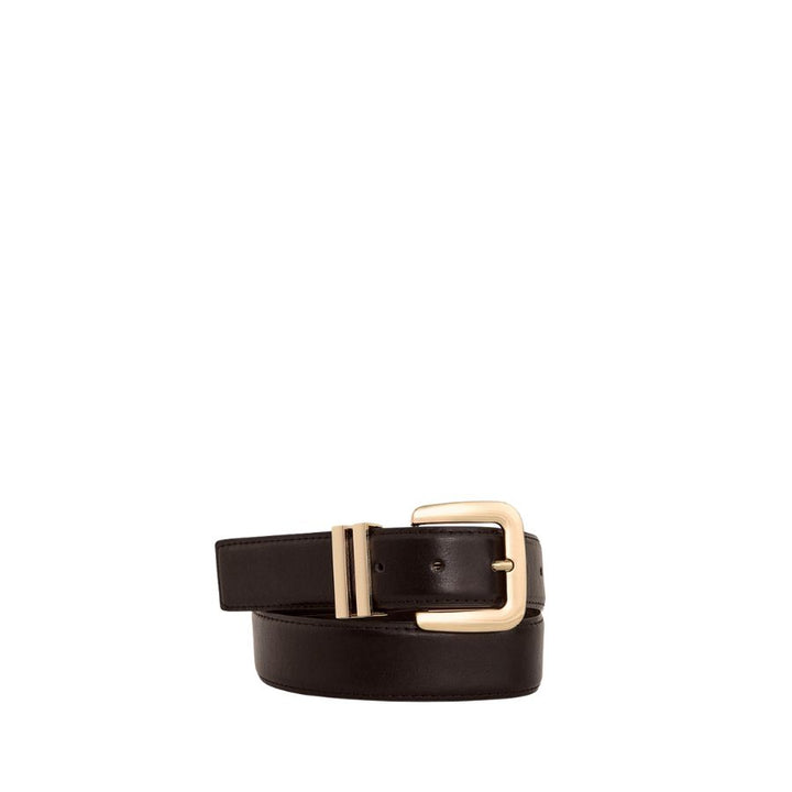 DAHLIA BELT- DARK CACAO/GOLD