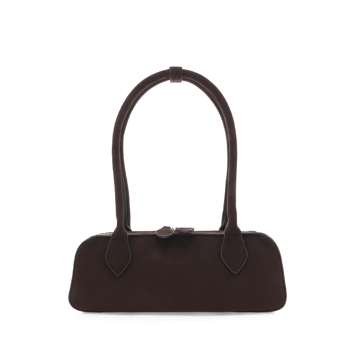 GIA SHOULDER BAG - DARK CACAO SUEDE