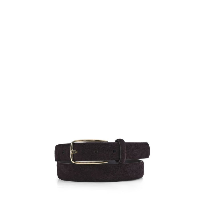 HELENA BELT - DARK CHOCOLATE SUEDE-GOLD