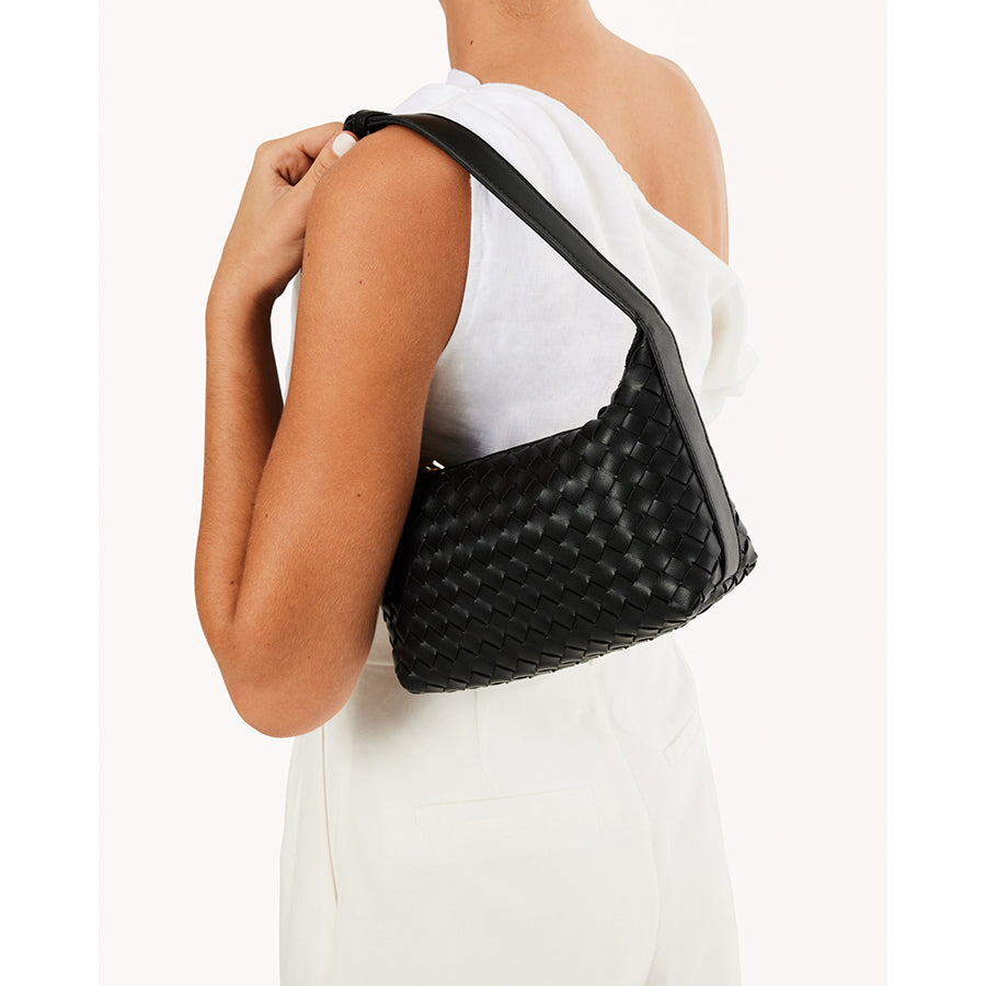 ISABELLE HANDLE BAG - BLACK