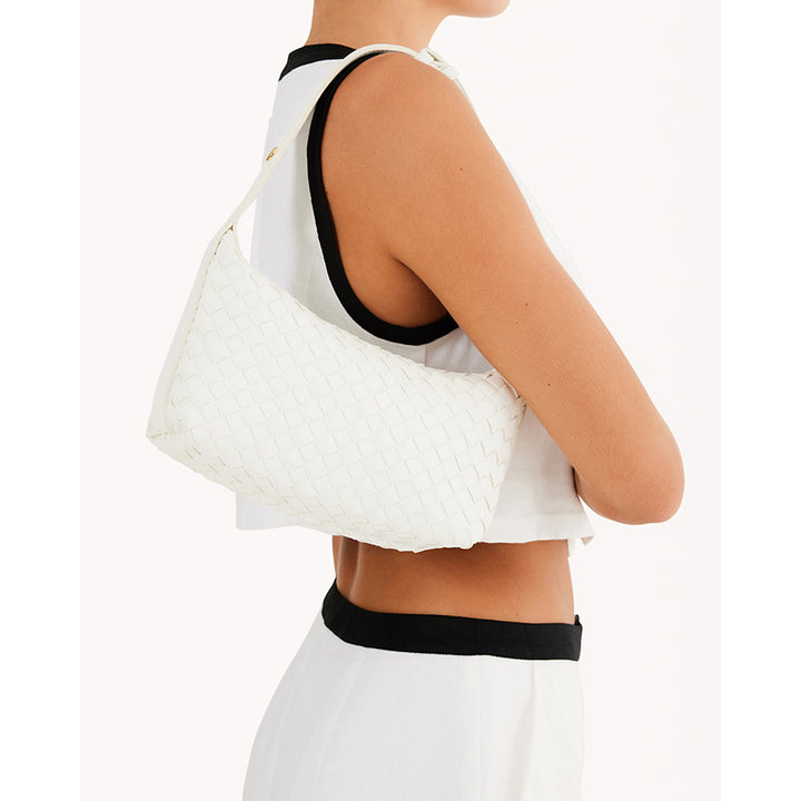 ISABELLE HANDLE BAG - WHITE