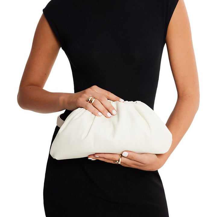 KYLA CLUTCH BAG - BONE