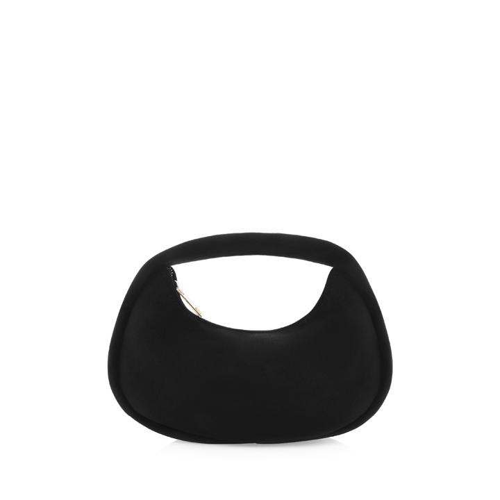 MAISIE HANDLE BAG - BLACK SUEDE