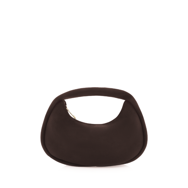 MAISIE HANDLE BAG - DARK CACAO SUEDE