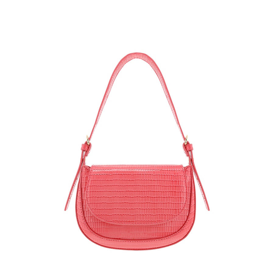 MEZRA SHOULDER BAG - WATERMELON PATENT SCALE