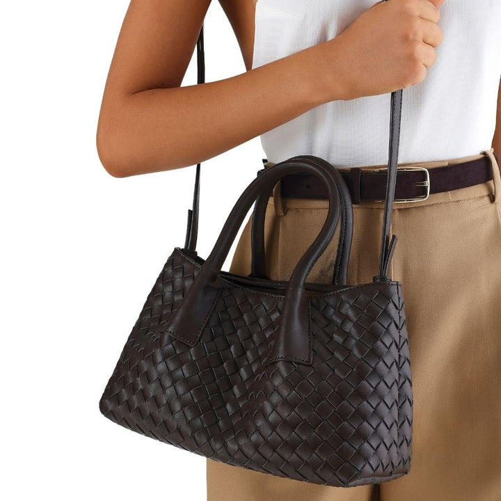 PHINEAS HANDLE BAG - CHOCOLATE