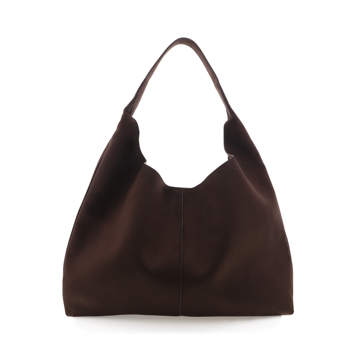 REMI SHOULDER BAG - DARK CACAO SUEDE