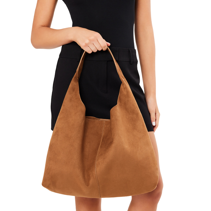 REMI SHOULDER BAG - HAZEL SUEDE
