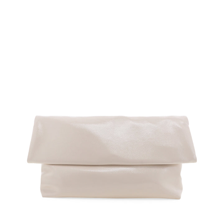 RYLEE CLUTCH BAG - CHALK CRINKLE PATENT