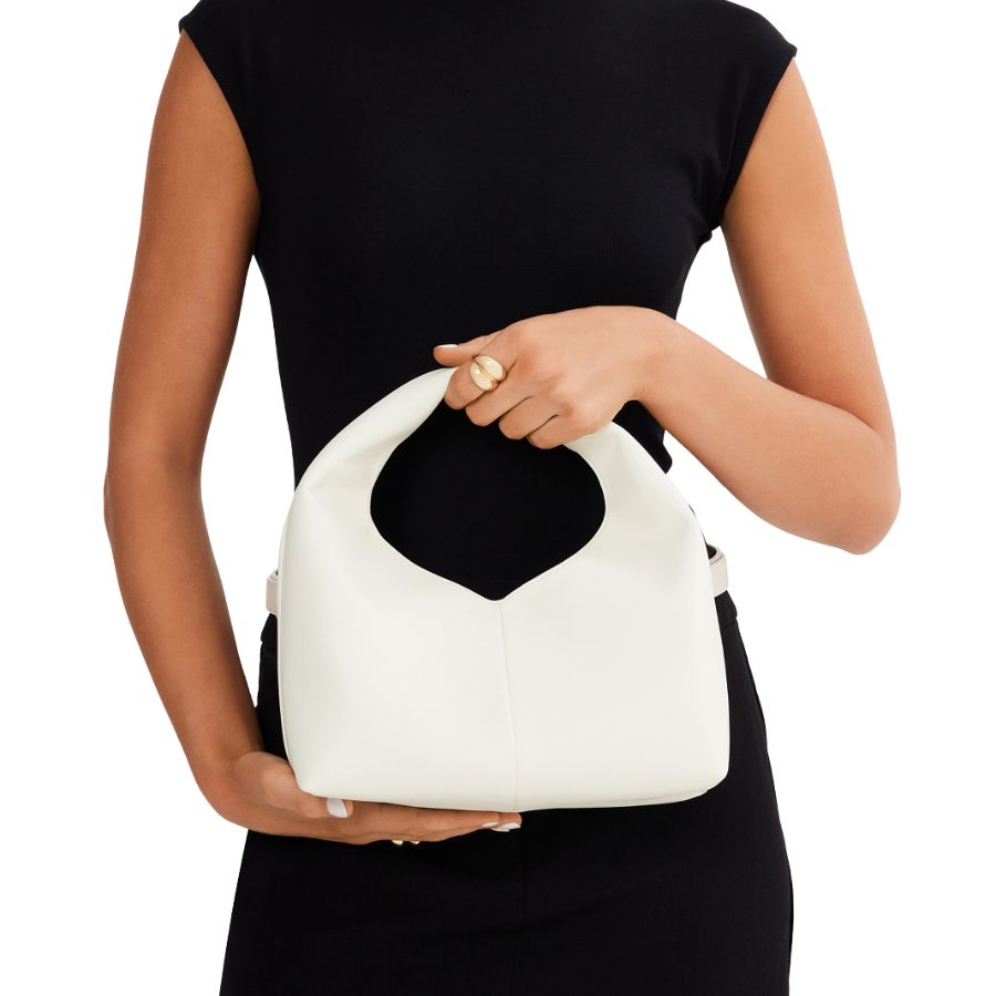 SOLENE HANDLE BAG - BONE