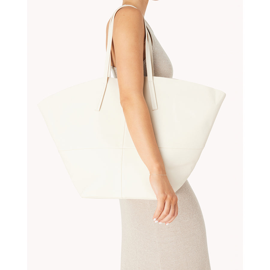 TASHA TOTE BAG - BUTTERMILK