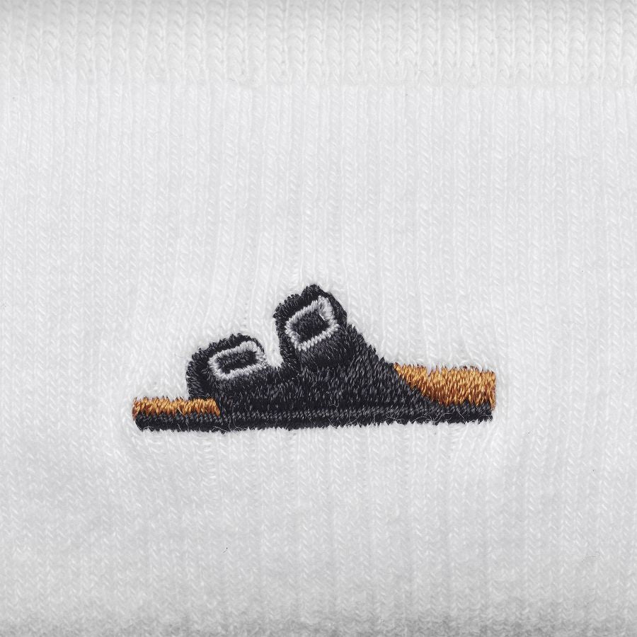 COTTON RIBBED SOCKS 2 PACK -  BLACK/WHITE