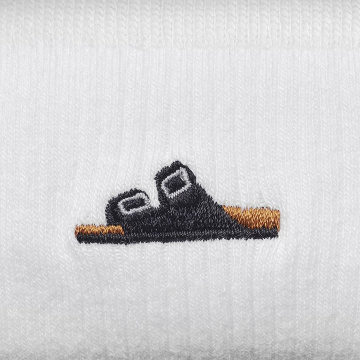 COTTON RIBBED SOCKS 2 PACK -  BLACK/WHITE