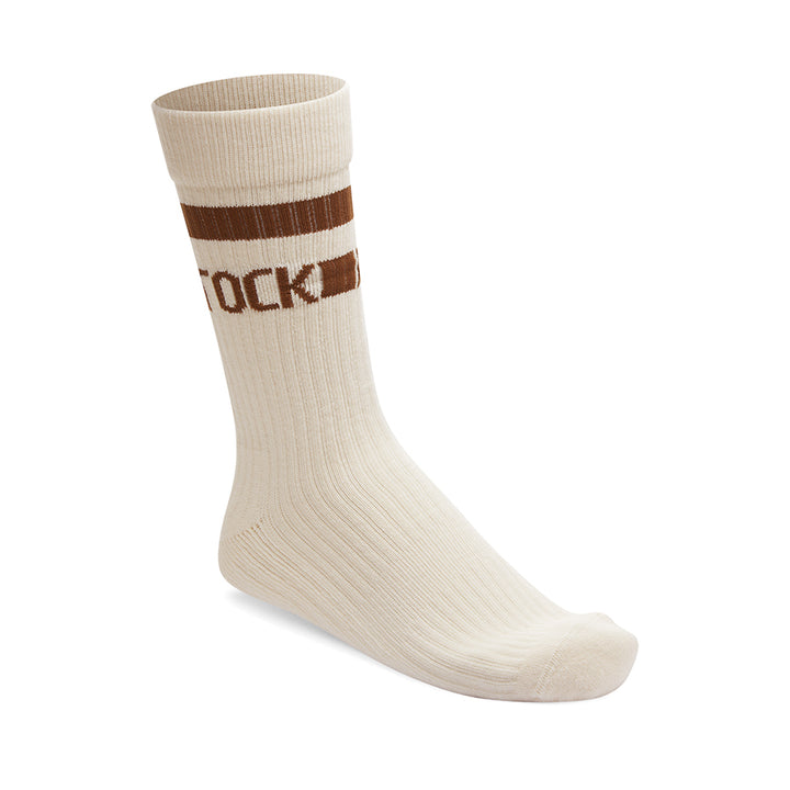 COTTON TENNIS SOCK - EGGSHELL/MINK